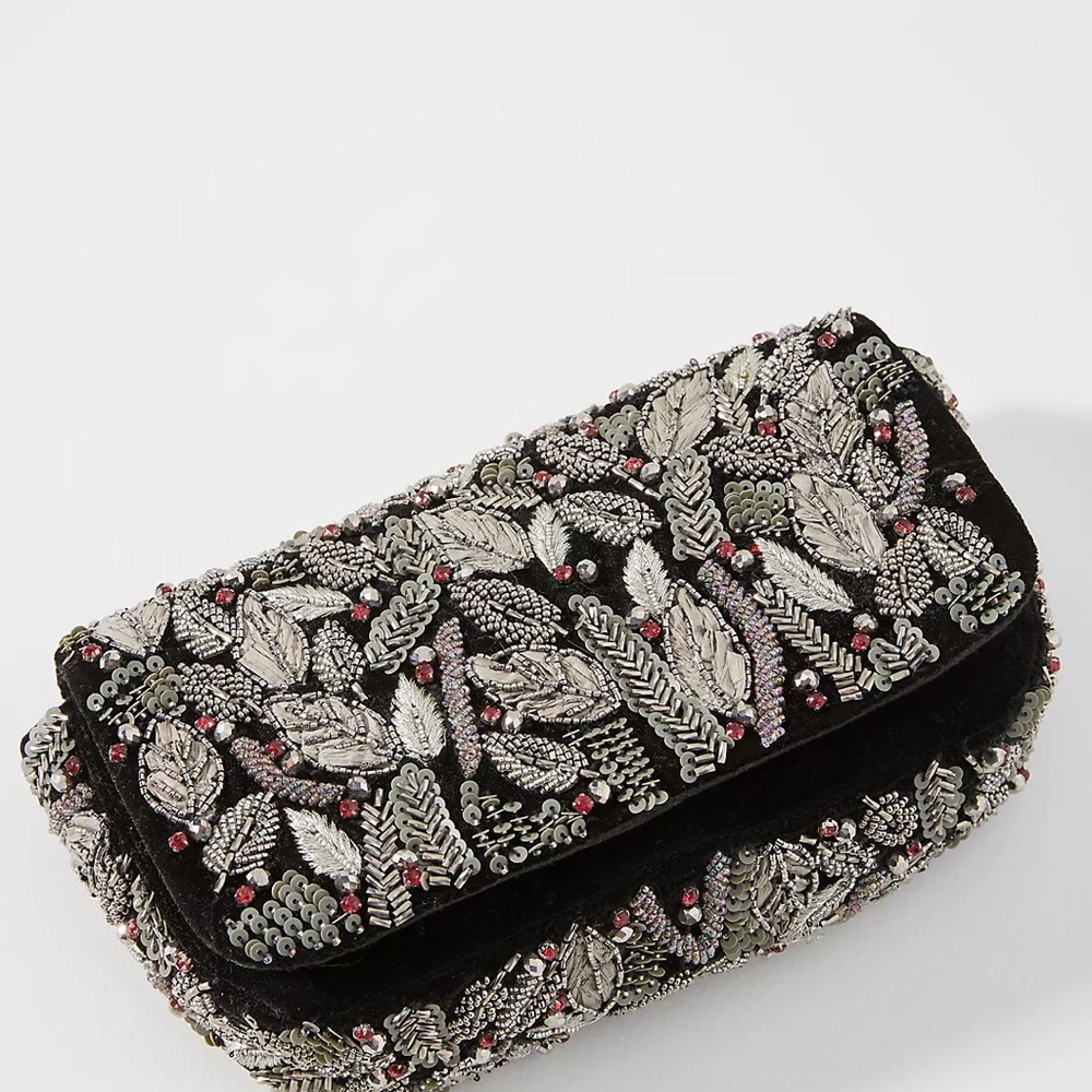 Anthropologie embellished purse (Fall foliage beaded clutch)